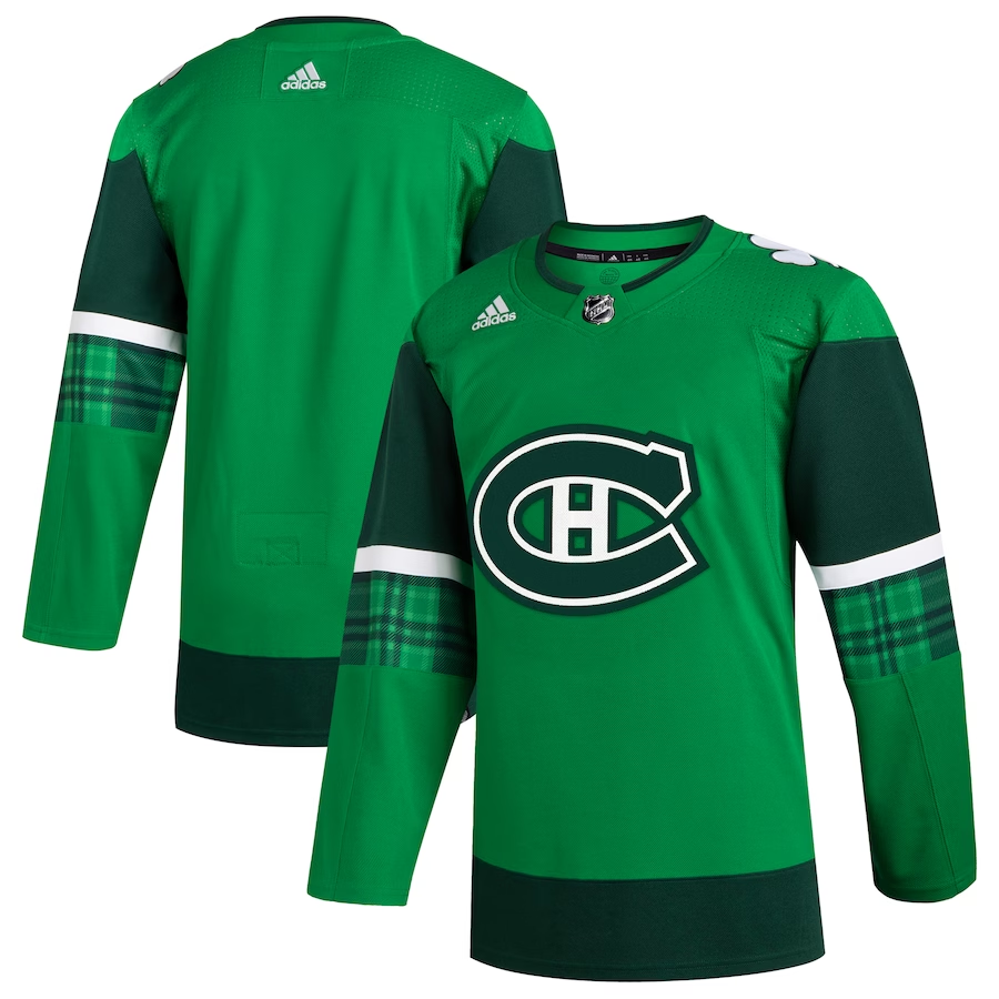 Men's Montreal Canadiens Kelly Green 2023 St. Patrick's Day Primegreen Authentic Blank jersey