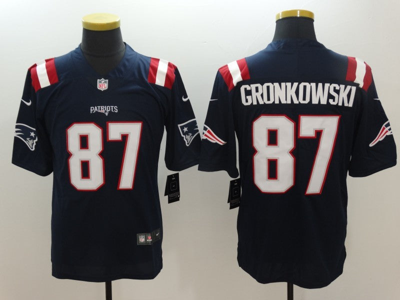 Men's New England Patriots Rob Gronkowski #87 Navy Game Player jersey