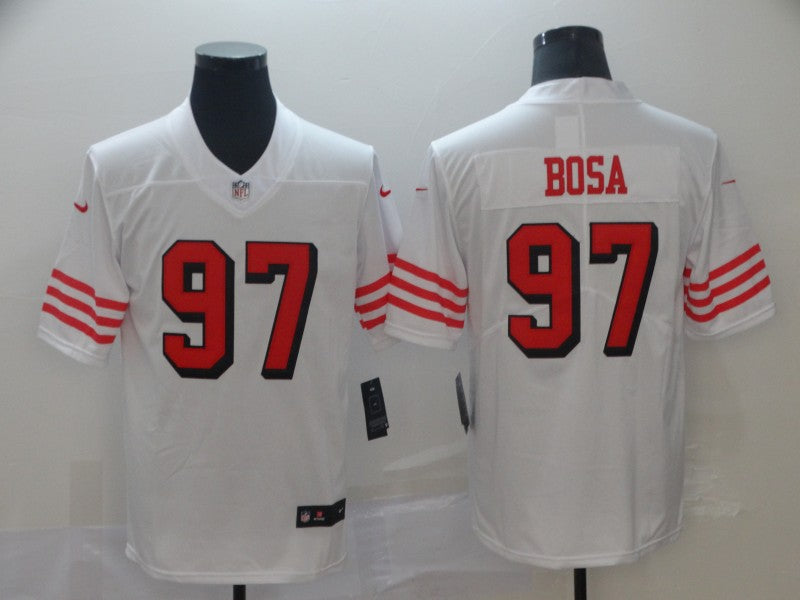 Men's San Francisco 49ers Nick Bosa #97 White Vapor Limited jersey