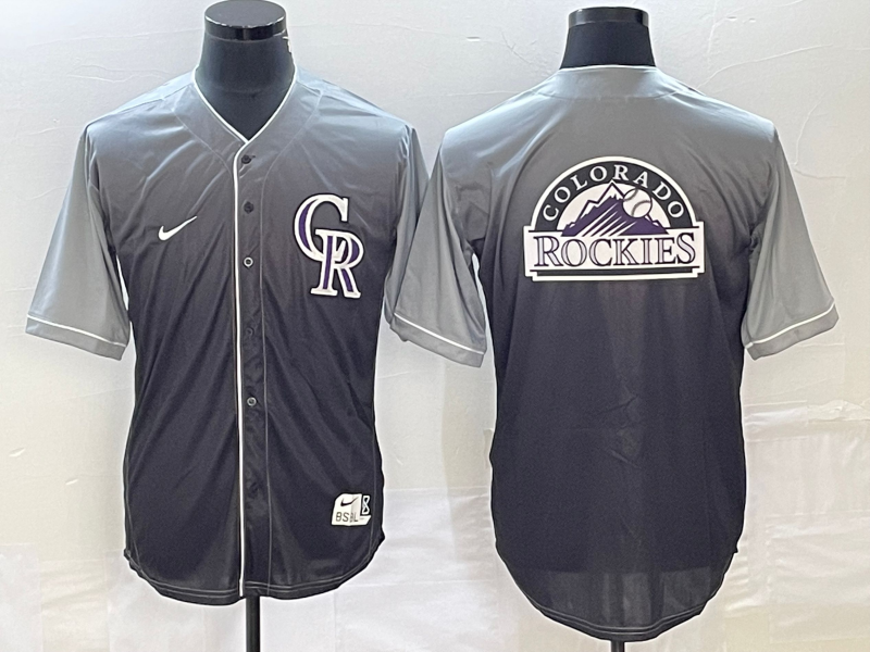 Men's Colorado Rockies Grey Gradient Replica Team jersey