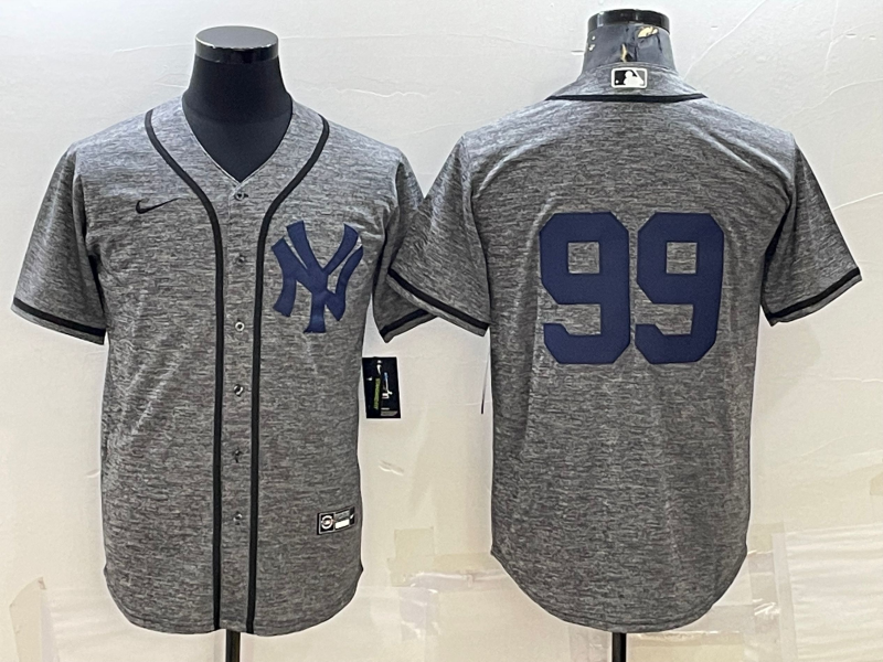 Men's New York Yankees Aaron Judge #99 Gray Replica Team Name jersey