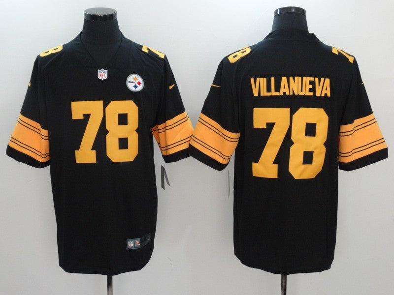 Men's Pittsburgh Steelers Alejandro Villanueva #78 Black Alternate Legend jersey