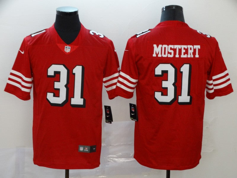 Men's San Francisco 49ers Raheem Mostert #31 Red Game jersey