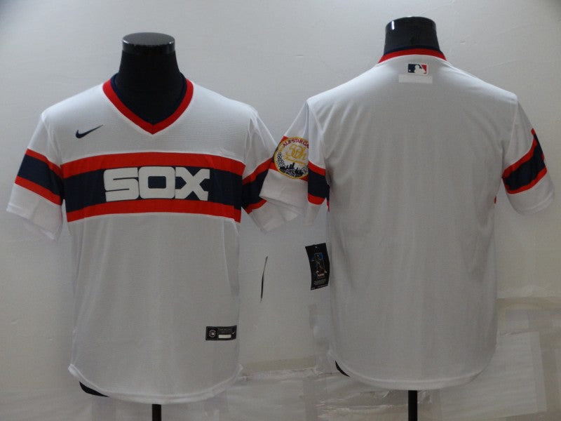 Men's Chicago White Sox White Home Cooperstown Collection Blank jersey