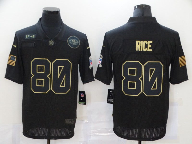 Men's San Francisco 49ers #80 Jerry Rice Black Game Player jersey