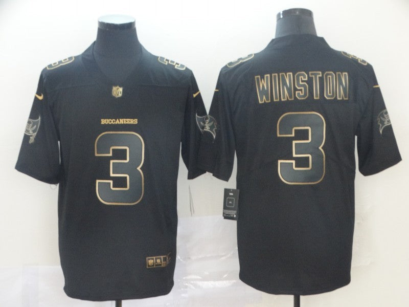 Men's Tampa Bay Buccaneers Jameis Winston #3 Black Game Player jersey