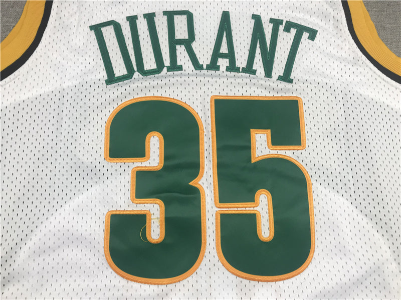 Men's Seattle SuperSonics Kevin Durant 2007-08 White Hardwood Classics Swingman Jersey