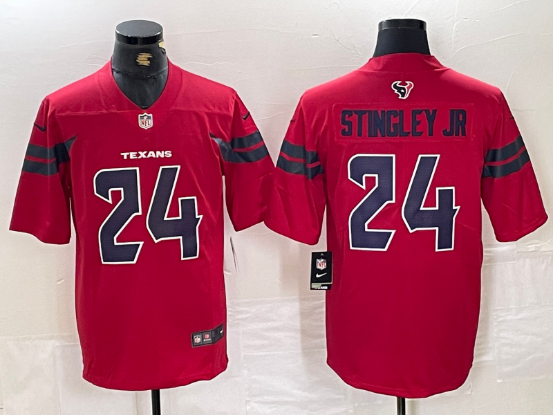 Men's Houston Texans Derek Stingley Jr. #24 Red Alternate Game Jersey