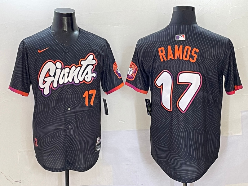 Men's San Francisco Giants Heliot Ramos #17 Black 2025 City Connect Limited Player jersey
