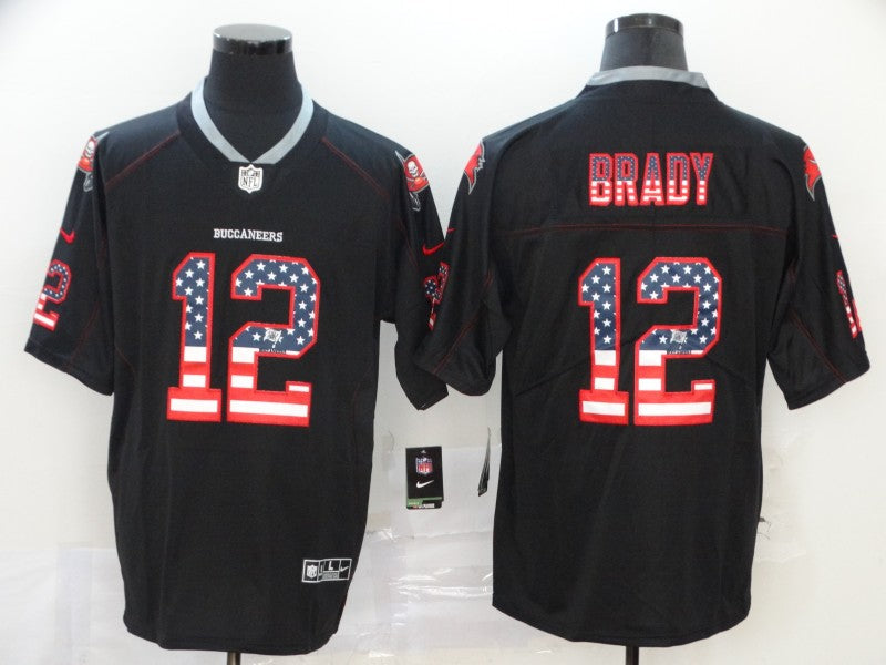 Men's Tampa Bay Buccaneers Tom Brady #12 Black Authentic Game jersey