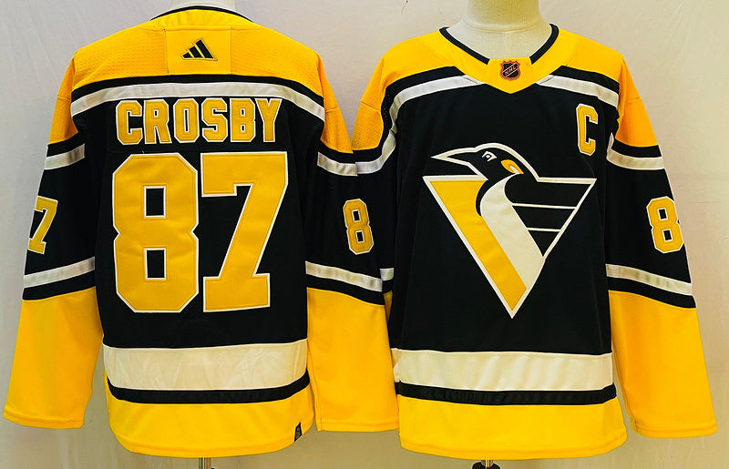 Men's Pittsburgh Penguins Sidney Crosby #87 Black Player Game jersey