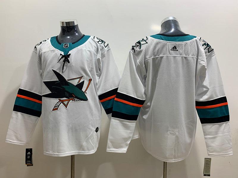 Men's San Jose Sharks White Blank jersey