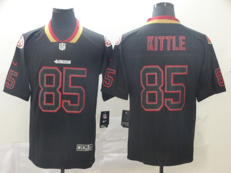 Men's San Francisco 49ers George Kittle #85 Black Player Game jersey