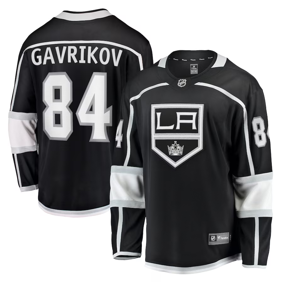 Men's Los Angeles Kings Vladislav Gavrikov #84 Black Home Breakaway jersey