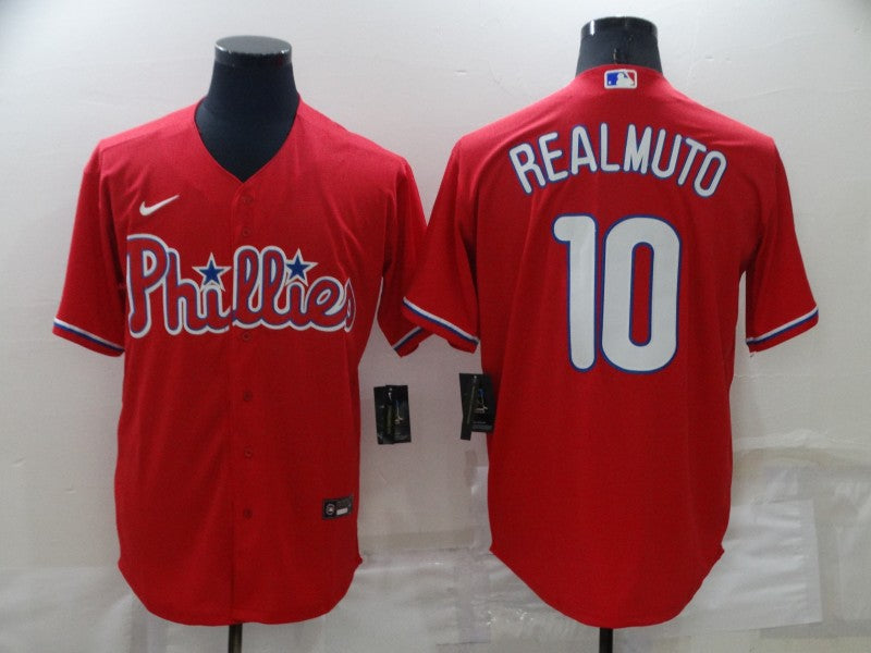 Men's Philadelphia Phillies J.T. Realmuto #10 Red Replica Baseball jersey
