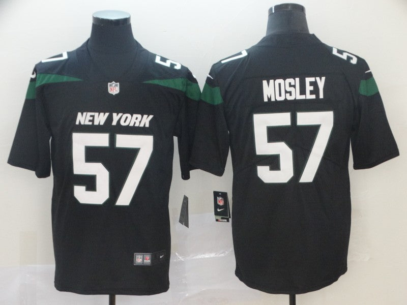 Men's New York Jets C. J. Mosley #57 Black Game jersey
