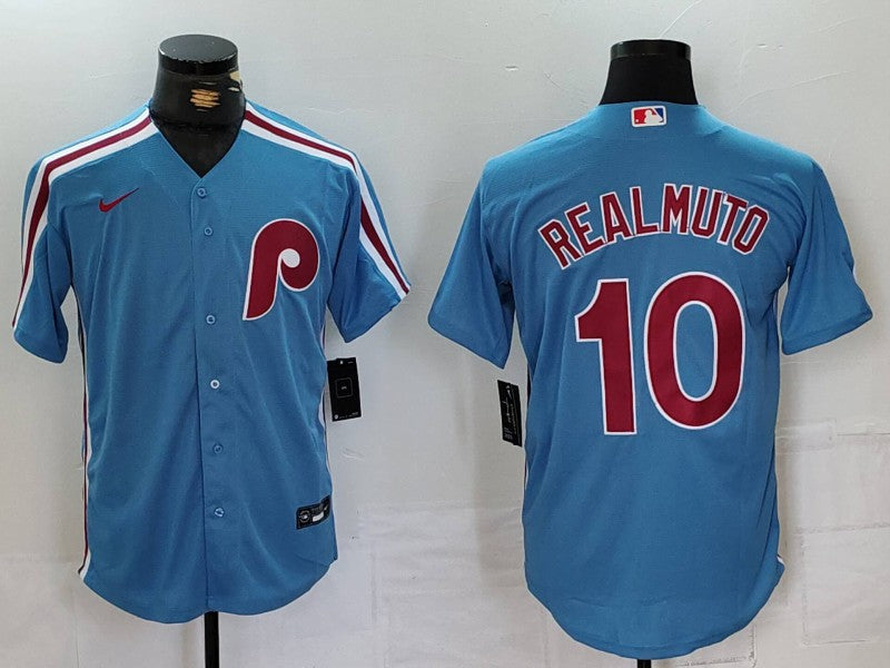 Men's Philadelphia Phillies J.T. Realmuto #10 Light Blue Alternate Limited jersey