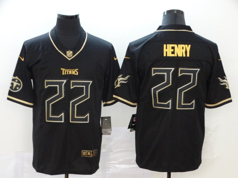 Men's Tennessee Titans Derrick Henry #22 Black Game jersey