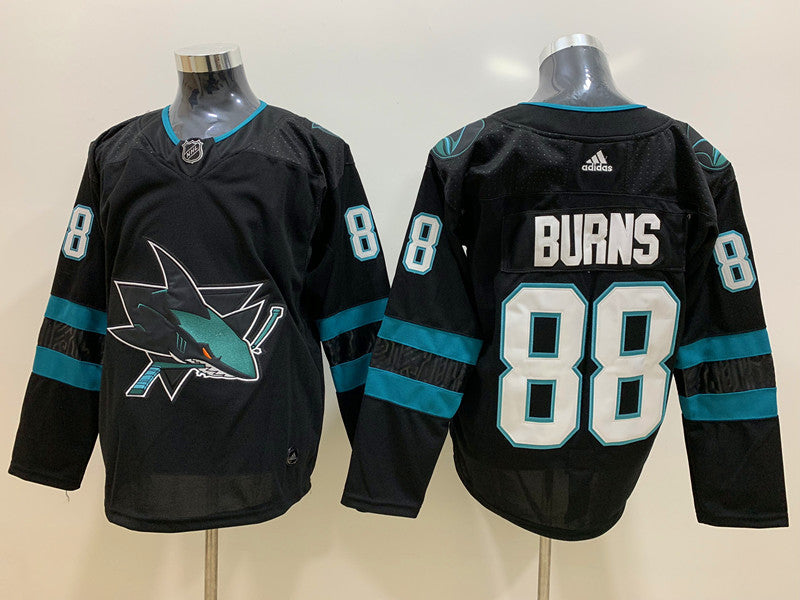 Men's San Jose Sharks Brent Burns #88 Black Alternate Breakaway Player jersey