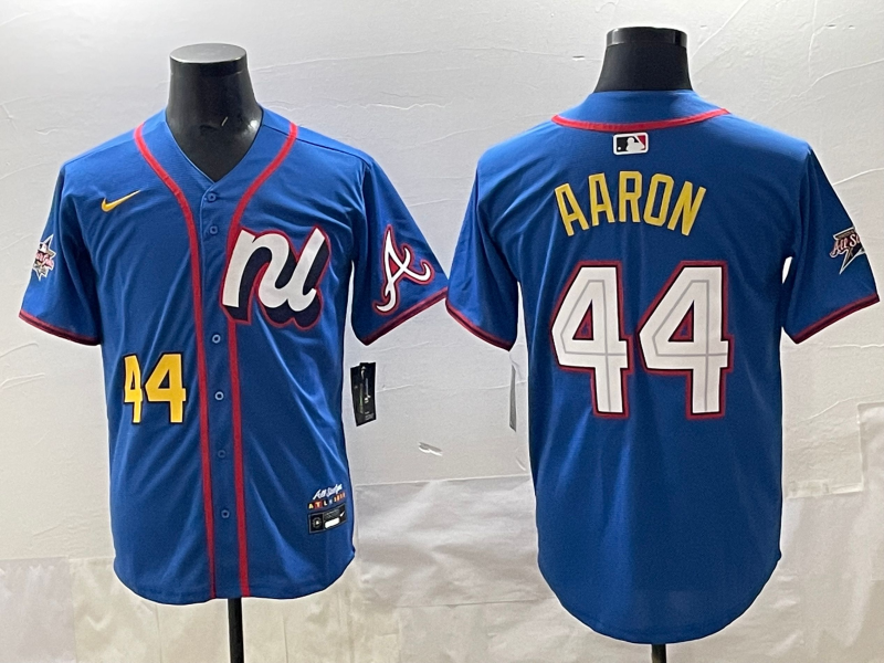 Men's National League Hank Aaron #44 Blue 2025 All-Star Edition Limited Player Jersey