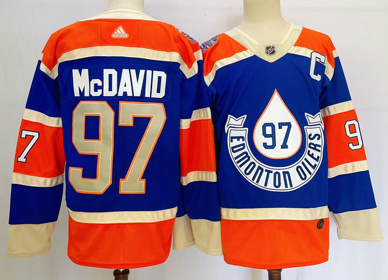 Men's Edmonton Oilers Connor McDavid #97 Blue Player Game jersey