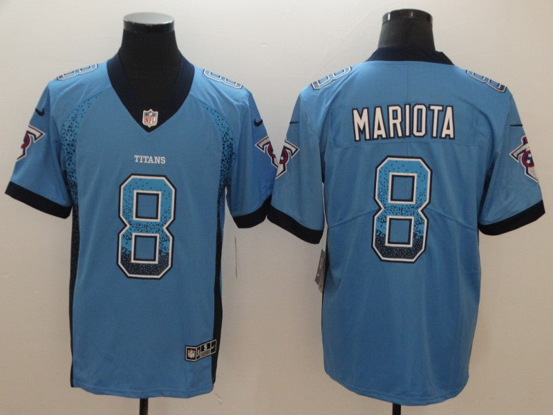 Men's Tennessee Titans Marcus Mariota #8 Blue Game Player jersey