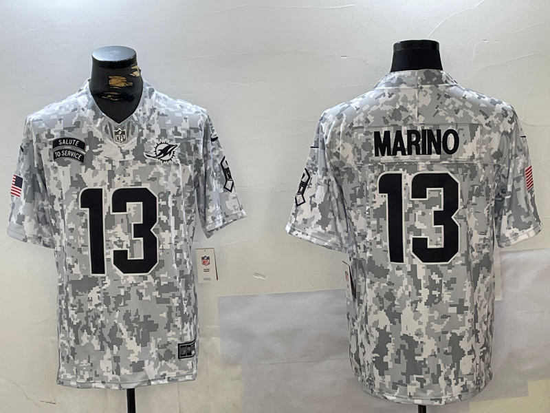 Men's Miami Dolphins Dan Marino #13 Arctic Camo 2024 Salute to Service Retired Player Limited jersey