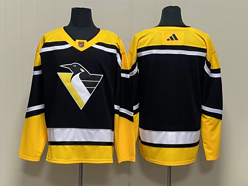 Men's Pittsburgh Penguins Black Blank jersey