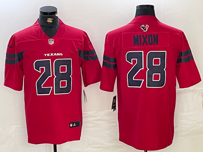 Men's Houston Texans Joe Mixon #28 Red Alternate Game Jersey