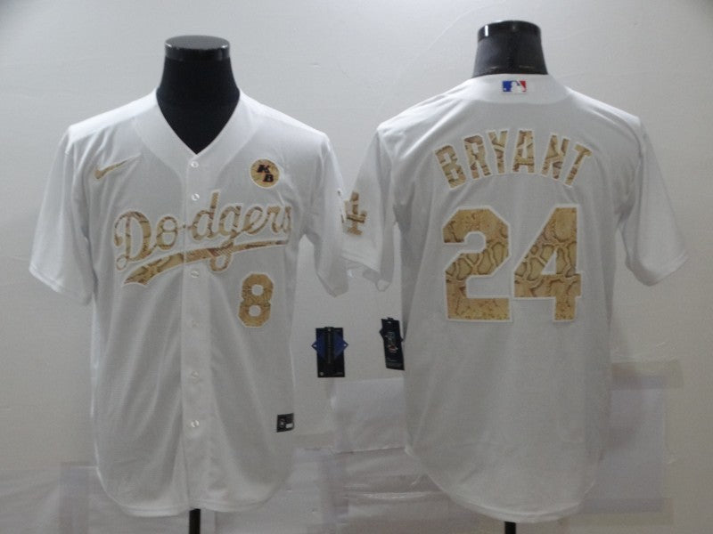 Men's Los Angeles Dodgers Kobe Bryant #8-24 White Player jersey
