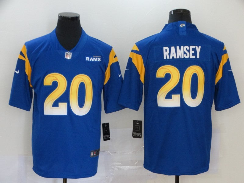 Men's Los Angeles Rams Jalen Ramsey #20 Blue Game Player jersey
