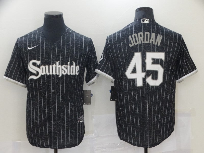 Men's Chicago White Sox Michael Jordan #45 Black Stitched jersey