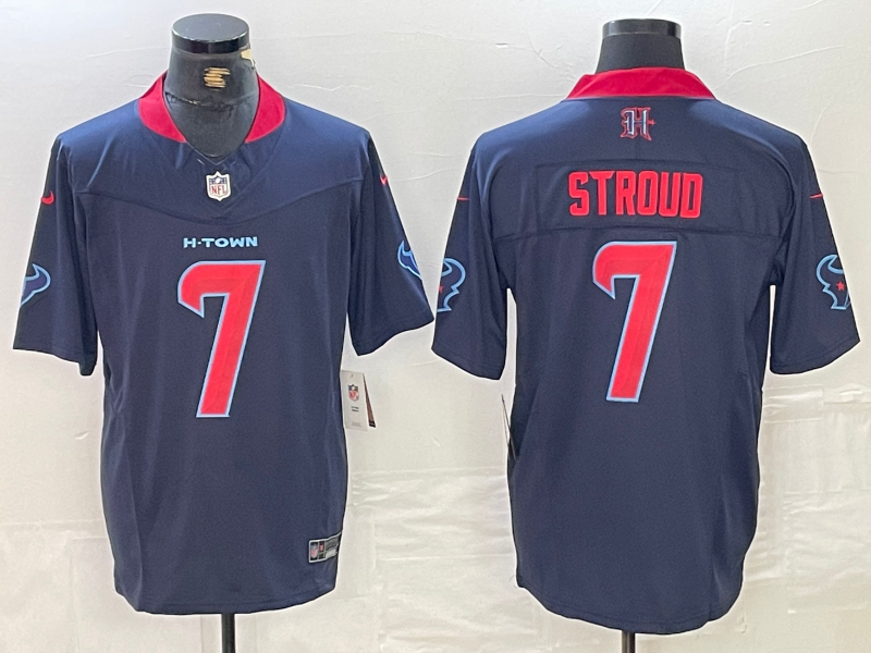 Men's Houston Texans C.J. Stroud #7 Navy 2nd Alternate Game Jersey