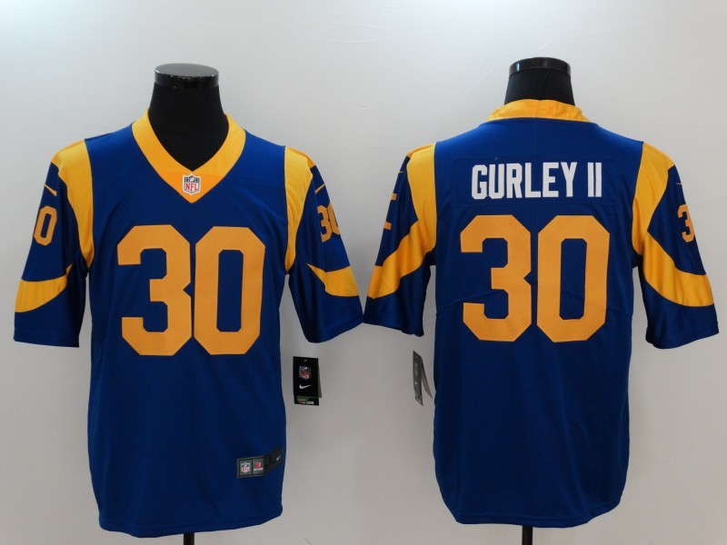 Men's Los Angeles Rams Todd Gurley II #30 Blue Game jersey
