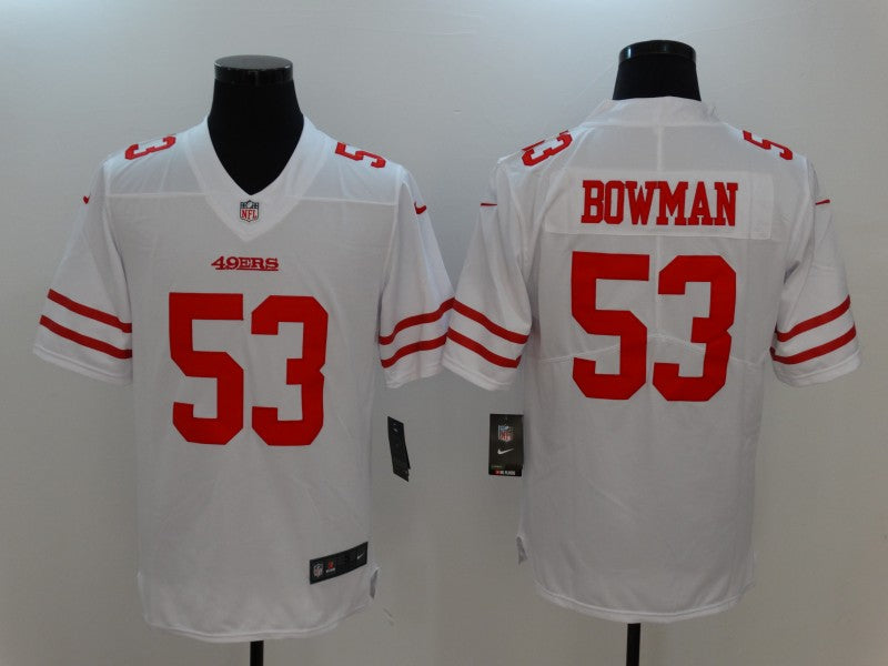 Men's San Francisco 49ers Navoro Bowman #53 White Game jersey