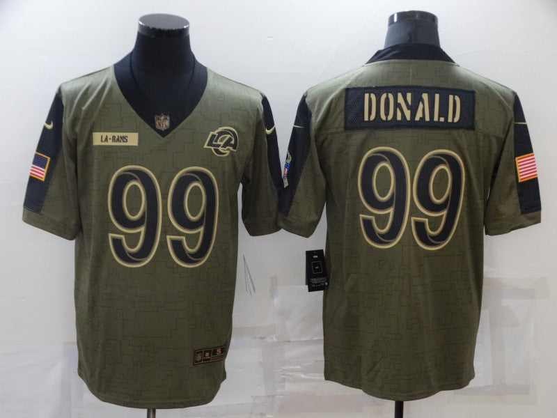 Men's Los Angeles Rams Aaron Donald #99 Brown Game Player jersey