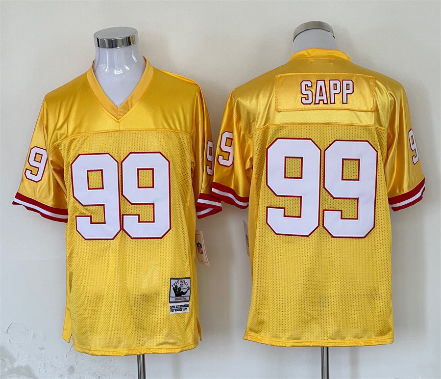 Men's Tampa Bay Buccaneers Warren Sapp Mitchell & Ness Yellow Legacy Replica jersey