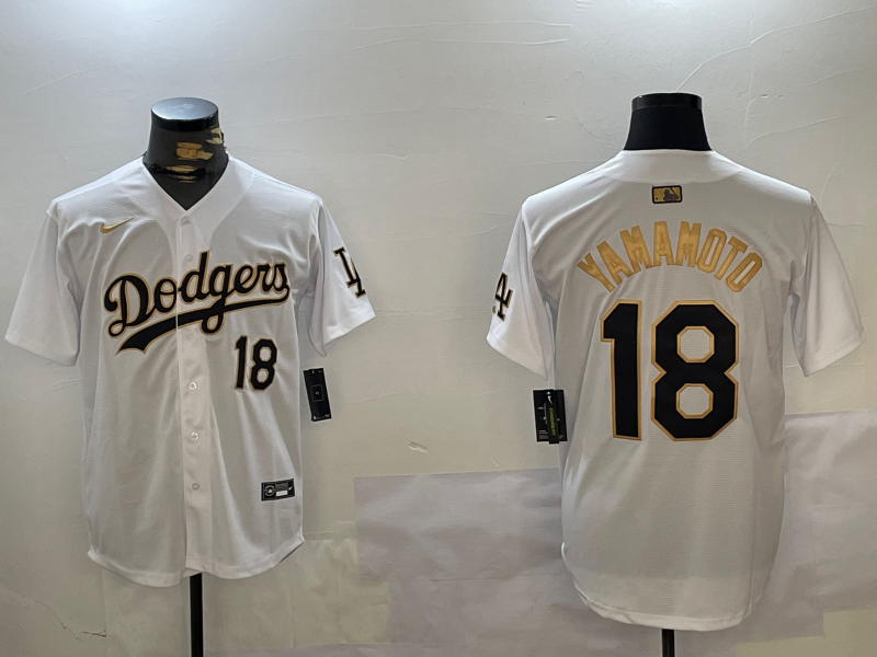 Men's Los Angeles Dodgers Yoshinobu Yamamoto White Player Game jersey