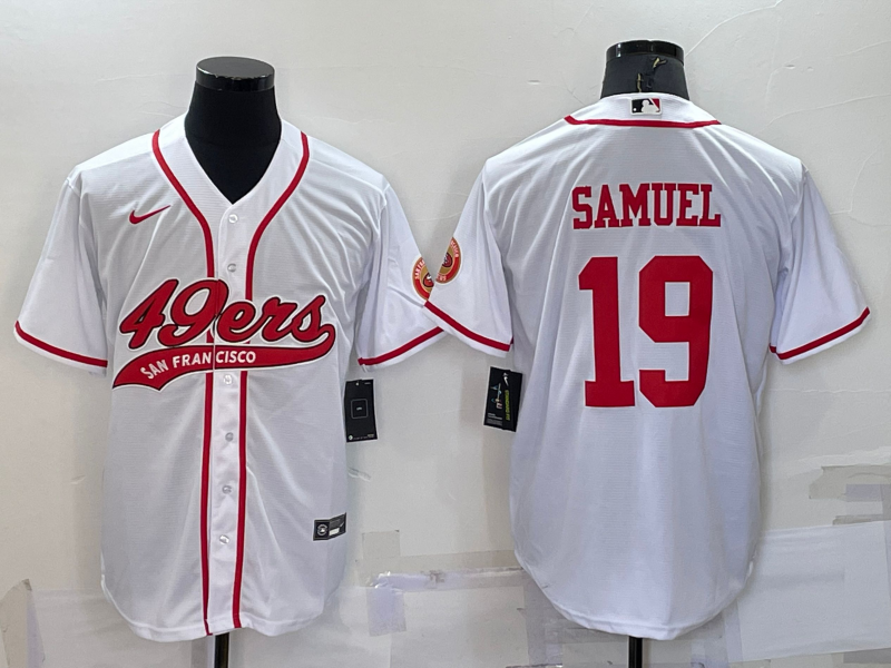 Men's San Francisco 49ers Deebo Samuel #19 White Game jersey Joint Edition