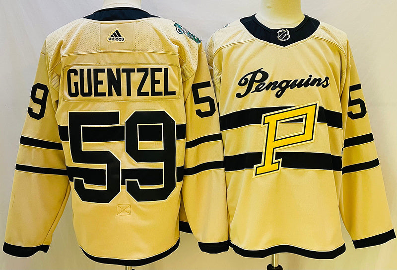 Men's Pittsburgh Penguins Jake Guentzel #59 Yellow Player jersey