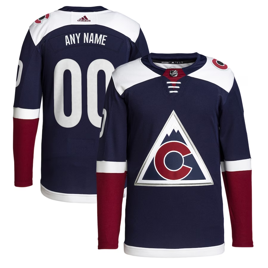 Men's Colorado Avalanche Navy 2018/19 Alternate Primegreen Authentic Pro Custom jersey
