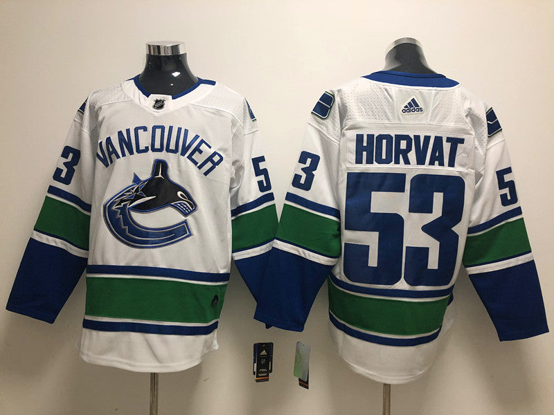 Men's Vancouver Canucks Bo Horvat #53 White Breakaway jersey