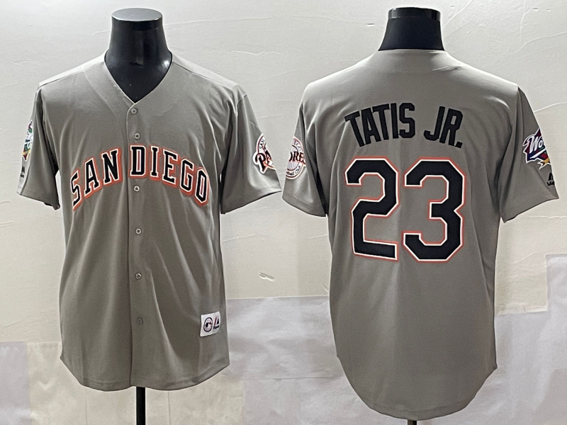 Men's San Diego Padres Fernando Tatis Jr. #23 Gray Replica Player Jersey