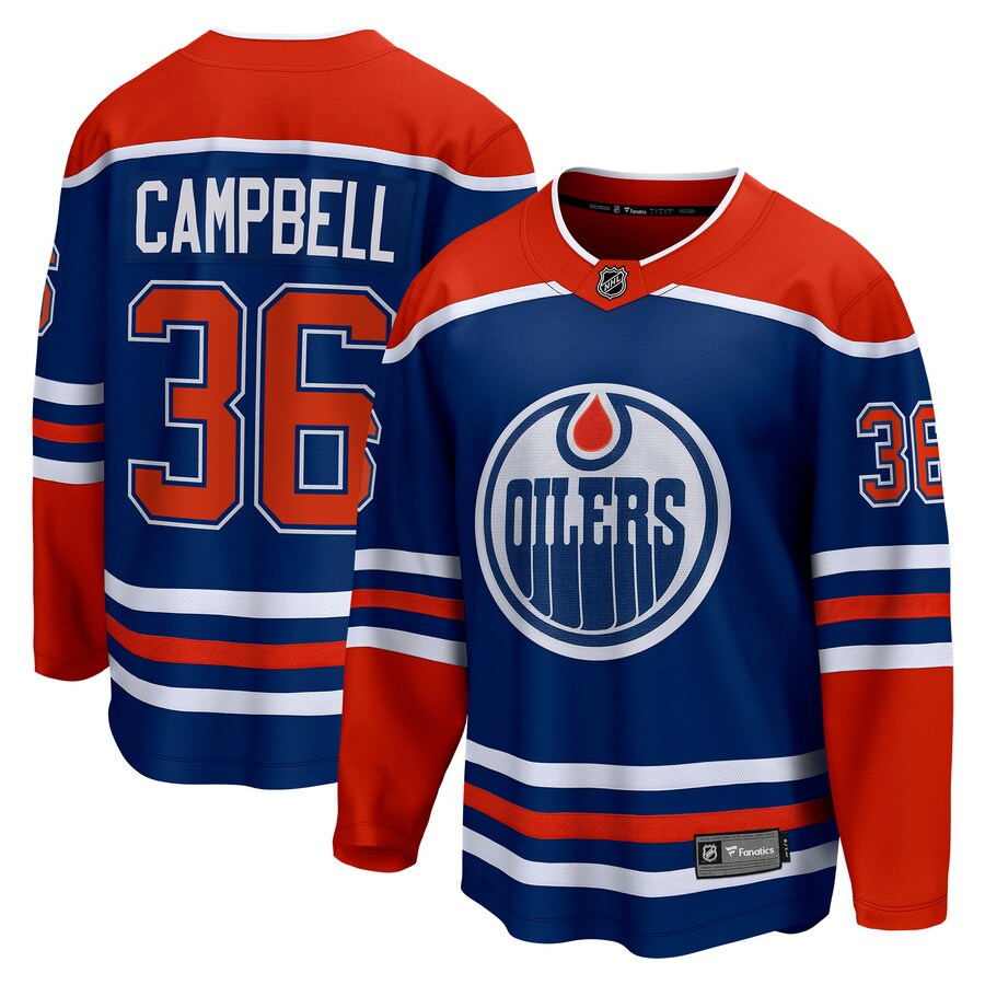 Men's Edmonton Oilers Jack Campbell #36 Royal Home Breakaway Player jersey