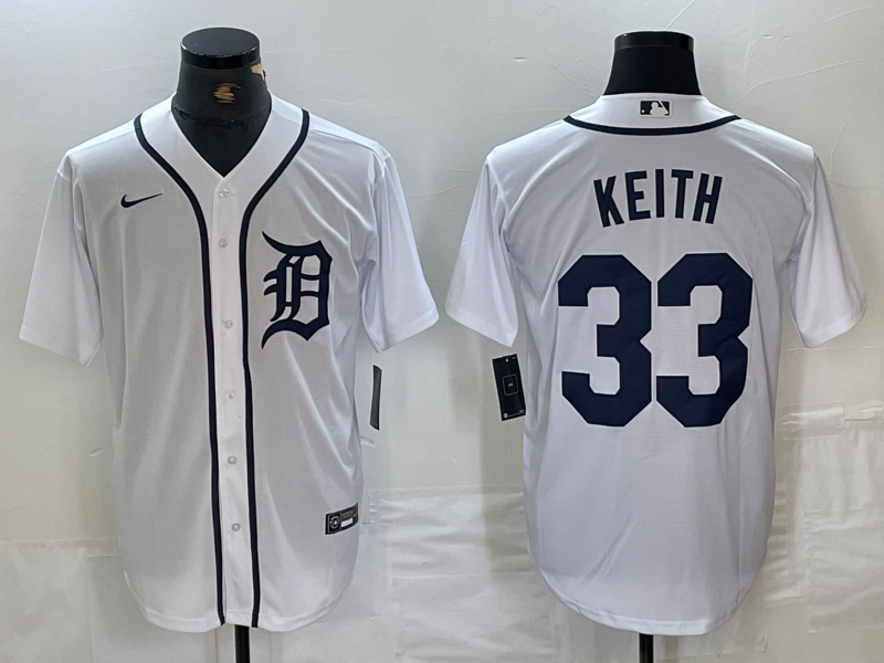 Men's Detroit Tigers Colt Keith #33 White Home Limited Player jersey