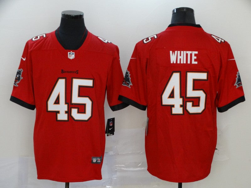 Men's Tampa Bay Buccaneers Devin White #45 Red Game jersey