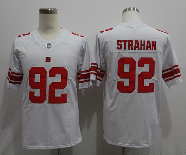 Men's New York Giants Michael Strahan #92 White Game Retired Player jersey