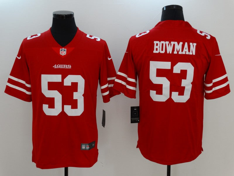 Men's San Francisco 49ers Navoro Bowman #53 Red Game jersey