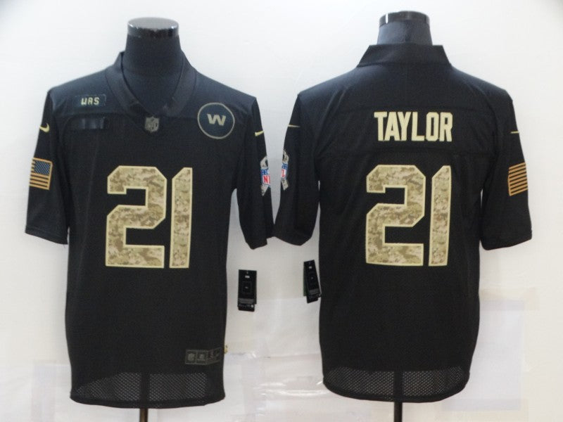 Men's Washington Commanders #21 Sean Taylor Black Player Game jersey