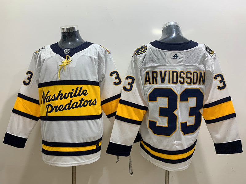 Men's Nashville Predators Viktor Arvidsson #33 White Breakaway Player jersey